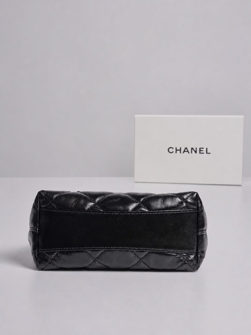 Chanel Shiny Black Calfskin Quilted Hobo with Gold Tone Hardware - Picture 9 of 14